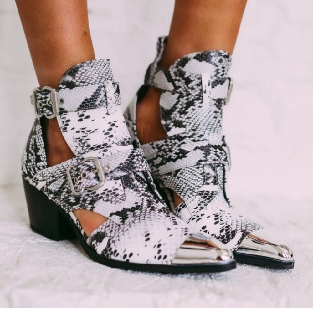 Fun snakeskin boots bought from These Three!